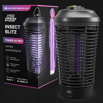 UV vabzdžių gaudyklė nuo uodų, musių, kandžių 4500V 40W No Pest XXL