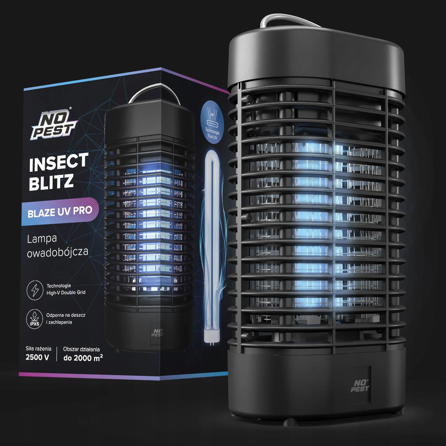 UV vabzdžių gaudyklė nuo uodų, musių, kandžių, No Pest 2500V UV PRO didelė XL