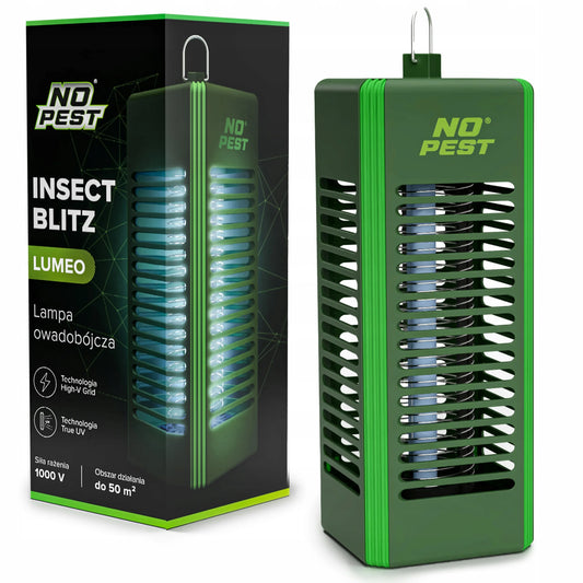 UV vabzdžių gaudyklė nuo uodų, musių, vabzdžių, elektrinė, „Insect Blitz Lumeo“, žalia