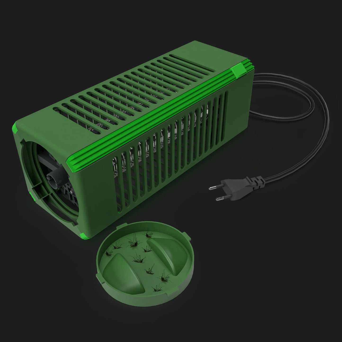 UV vabzdžių gaudyklė nuo uodų, musių, vabzdžių, elektrinė, „Insect Blitz Lumeo“, žalia