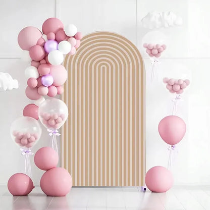 Užvalkalas dekoratyviniam arkui, smėlio ir kreminės spalvos linijos, 2,2x1,2 m