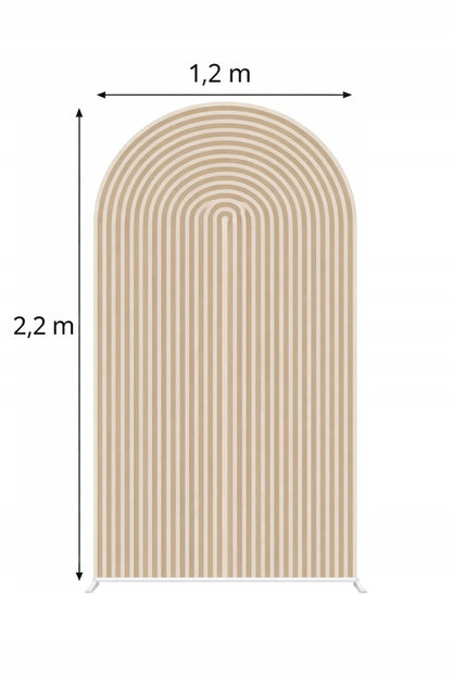 Užvalkalas dekoratyviniam arkui, smėlio ir kreminės spalvos linijos, 2,2x1,2 m
