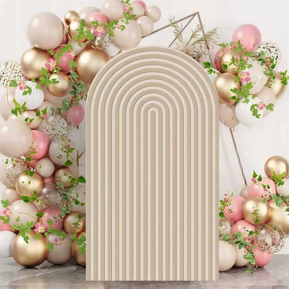 Užvalkalas dekoratyviniam arkui, smėlio ir kreminės spalvos linijos, 2,2x1,2 m
