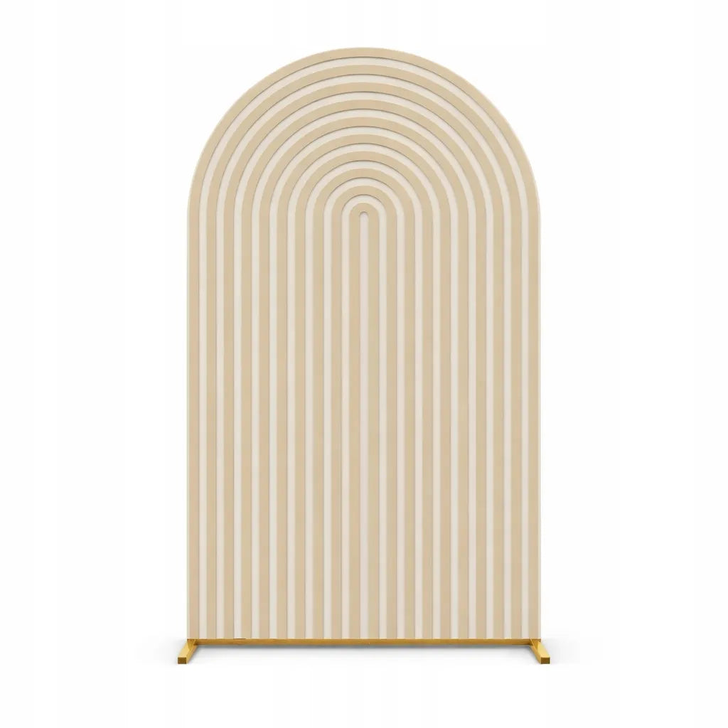 Užvalkalas dekoratyviniam arkui, smėlio ir kreminės spalvos linijos, 2,2x1,2 m