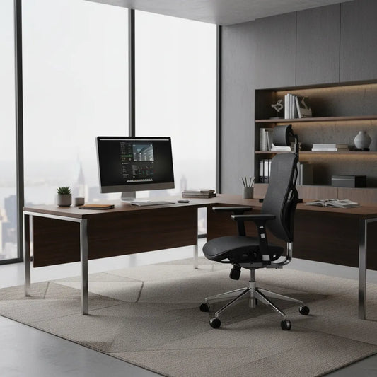 V-Basic ergonominė biuro kėdė su sukamuoju mechanizmu, Premium serija, DIABLO, juoda