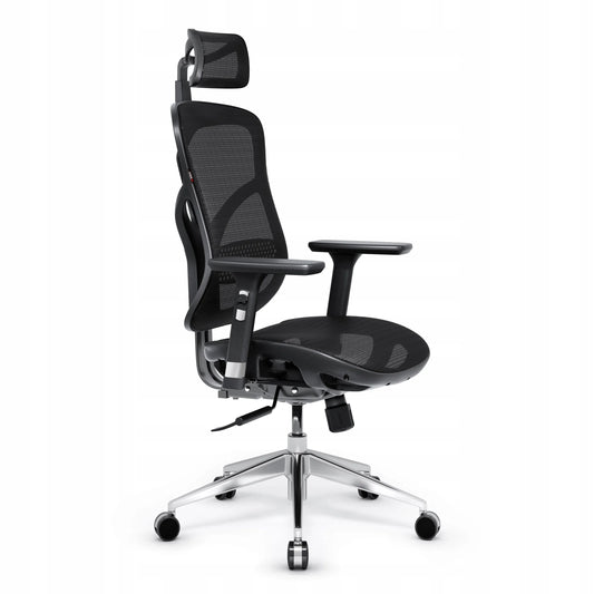 V-Basic ergonominė biuro kėdė su sukamuoju mechanizmu, Premium serija, DIABLO, juoda