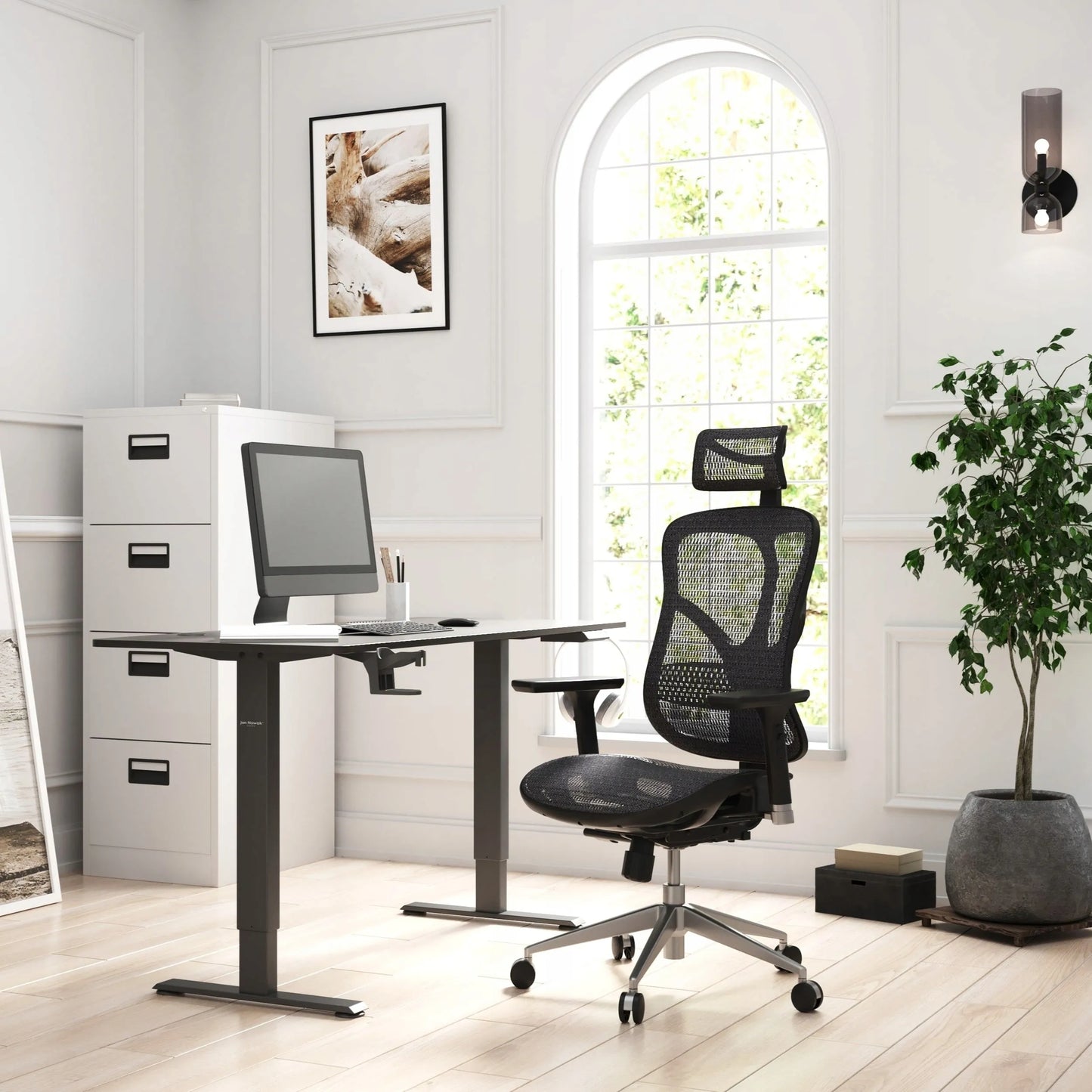 V-Basic ergonominė biuro kėdė su sukamuoju mechanizmu, Premium serija, DIABLO, juoda
