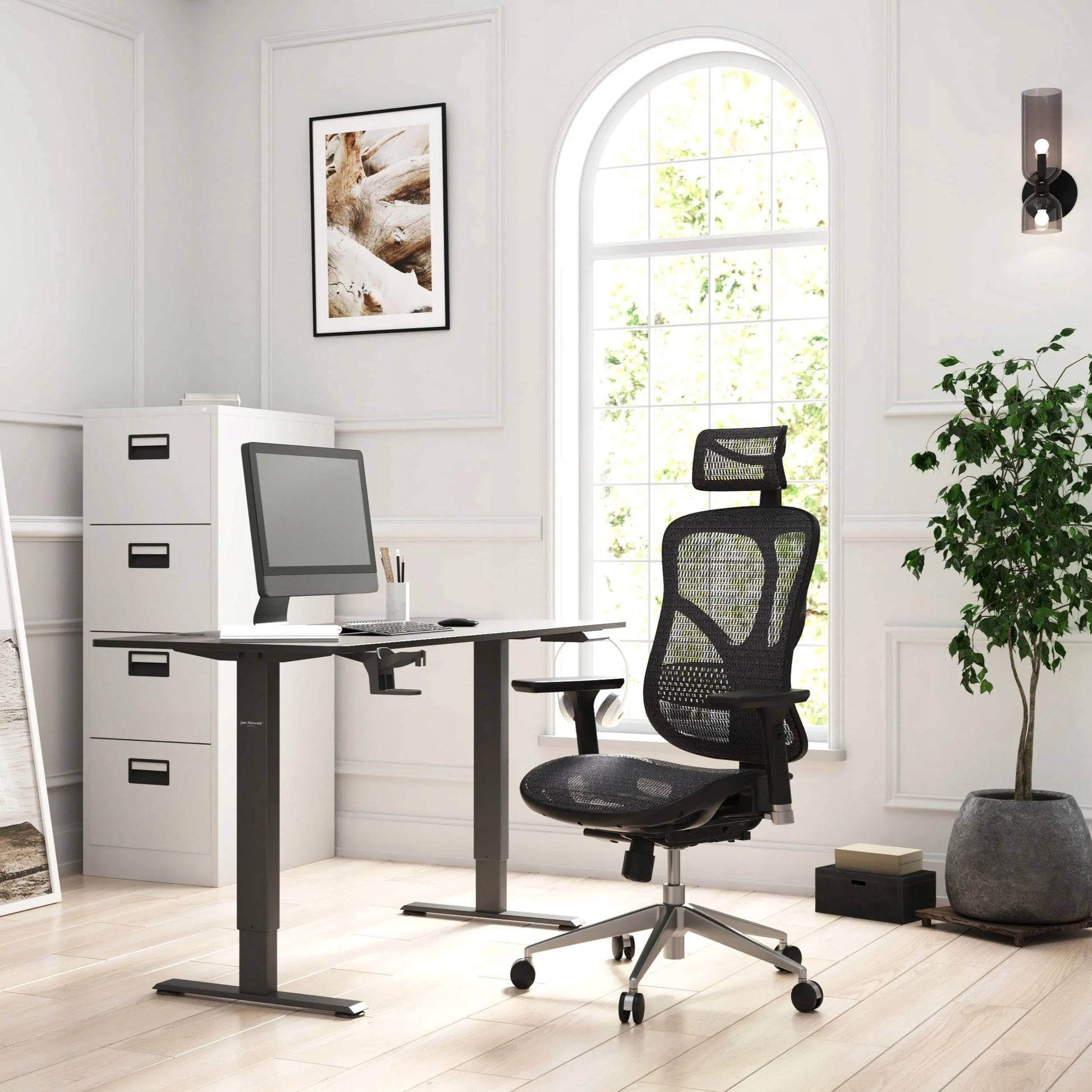 V-Basic ergonominė biuro kėdė su sukamuoju mechanizmu, Premium serija, DIABLO, juoda