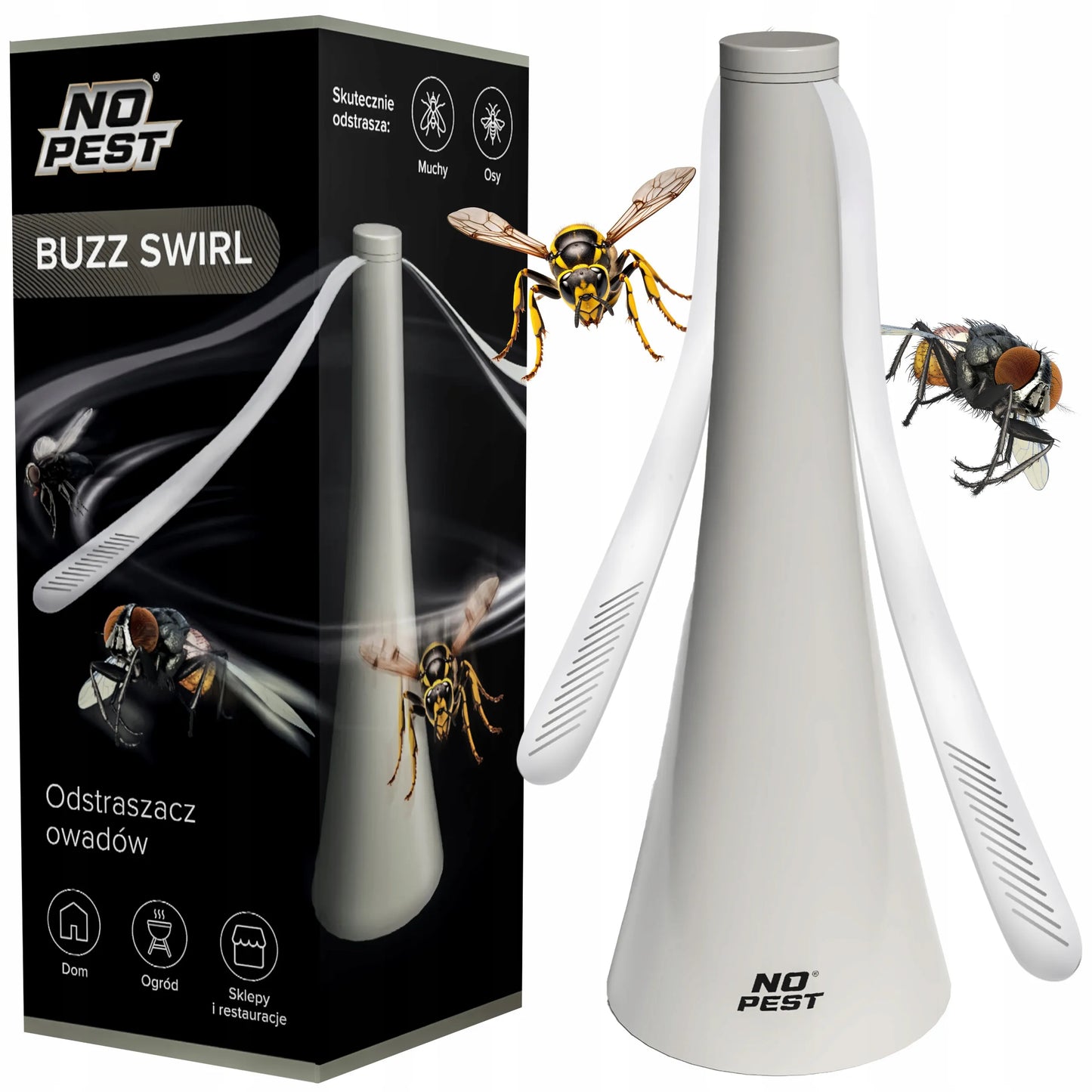 Vabzdžių atbaidymo ventiliatorius No Pest Buzz Swirl nuo musių ir vapsvų