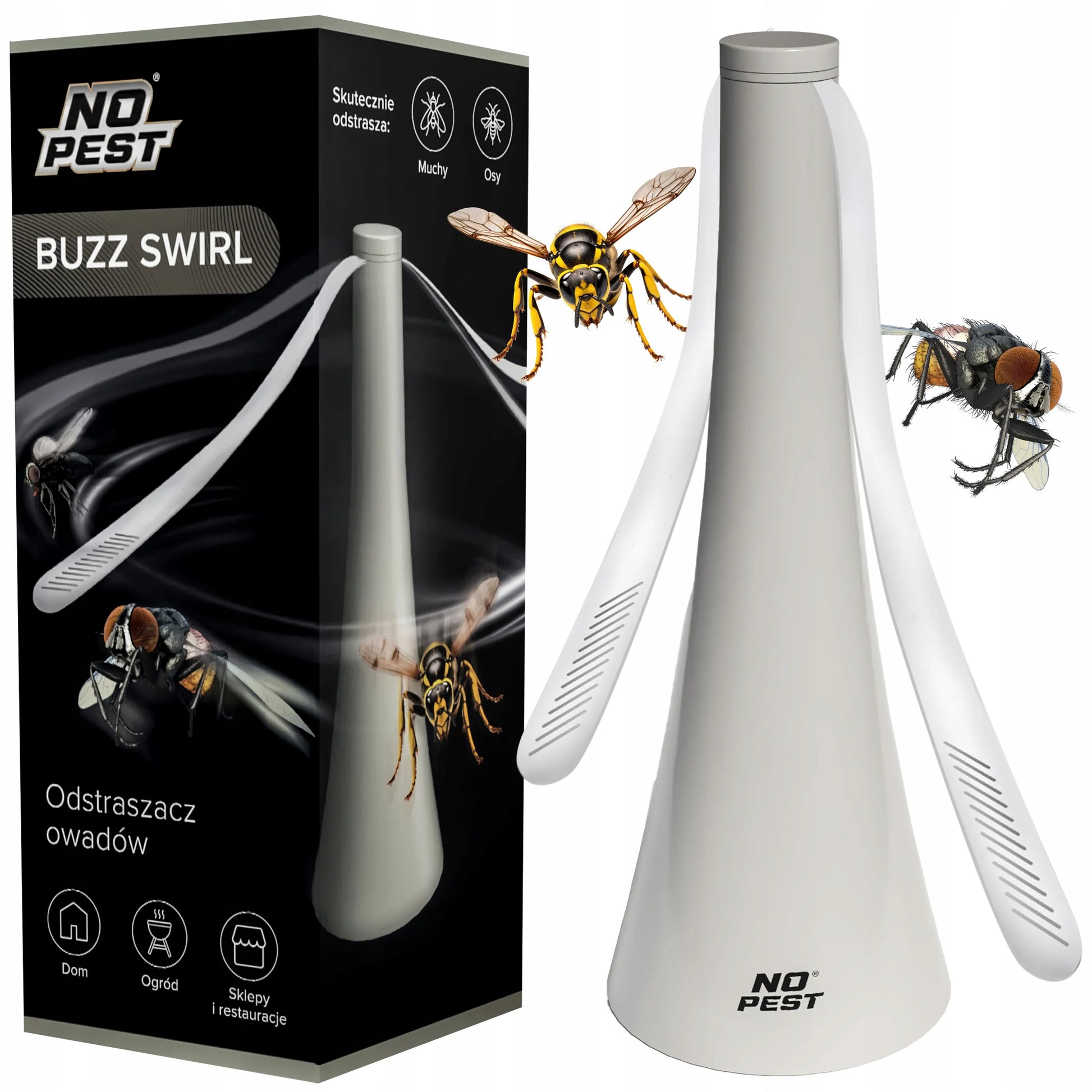 Vabzdžių atbaidymo ventiliatorius No Pest Buzz Swirl nuo musių ir vapsvų