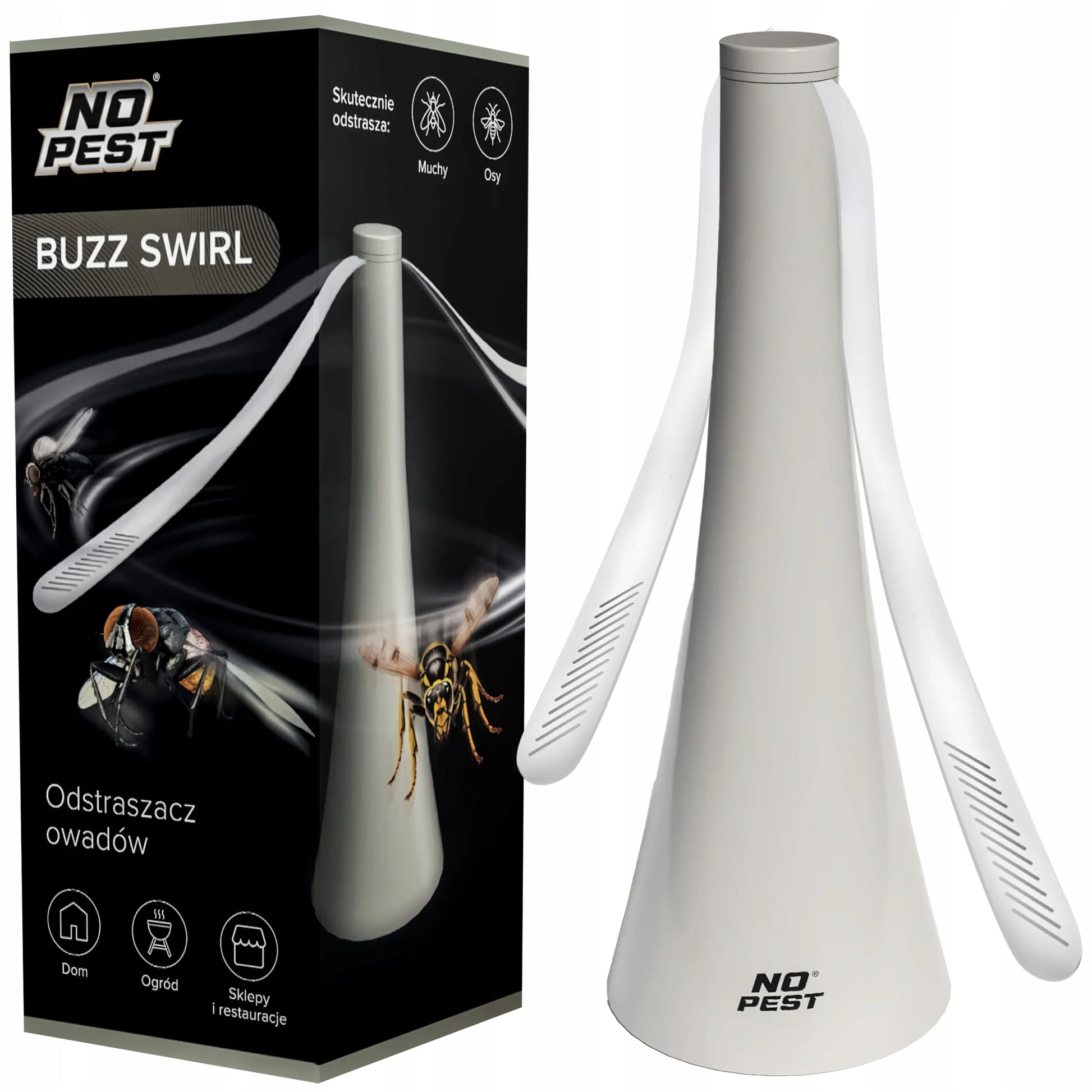 Vabzdžių atbaidymo ventiliatorius No Pest Buzz Swirl nuo musių ir vapsvų