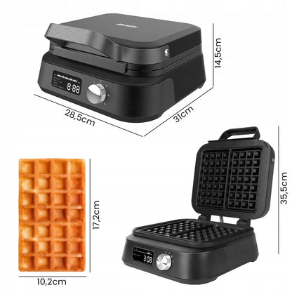 Vaflinė MalTec WM2200W, 2200W, su LCD ekranu ir temperatūros reguliavimu