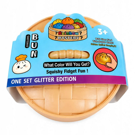 Vaivorykštės spalvų vienaragio formos „squishy“ žaislas-antistresas, 10 cm