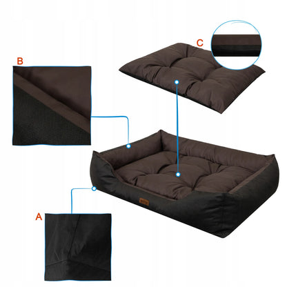 Vandeniui atspari šunų lova Puffy sofa-gultas su čiužiniu XL 92x73 cm