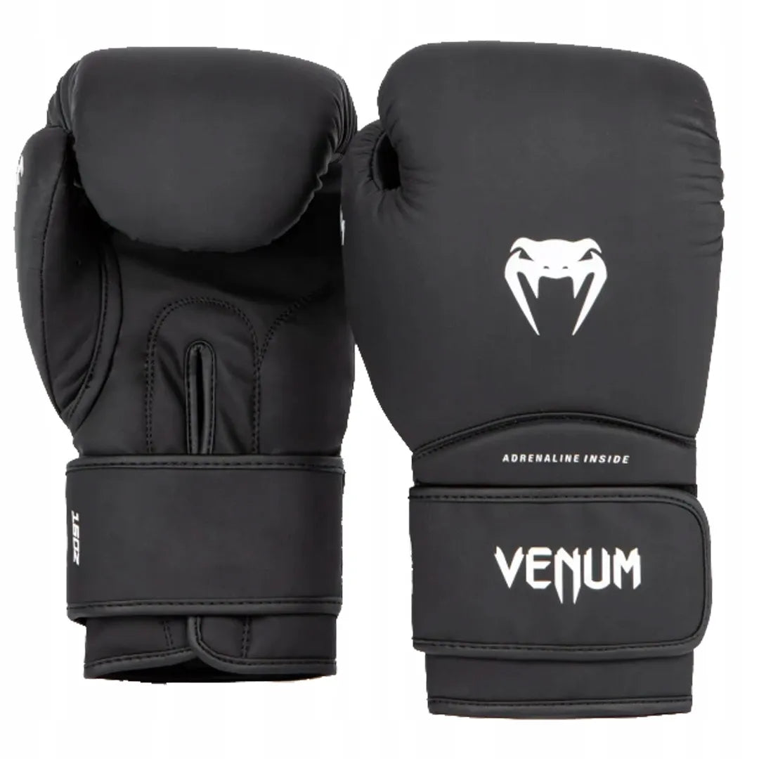 Venum Contender 1.5 juodos bokso pirštinės, 12 oz