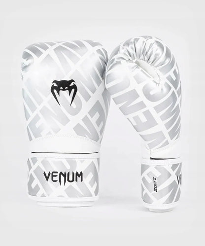 Venum Contender 1.5 XT bokso pirštinės, baltos / sidabrinės, 10 oz