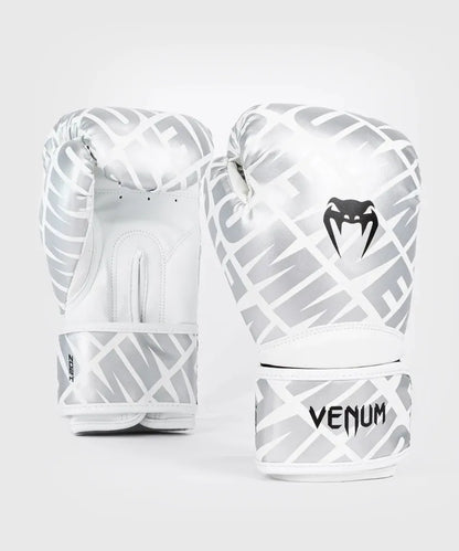 Venum Contender 1.5 XT bokso pirštinės, baltos / sidabrinės, 10 oz