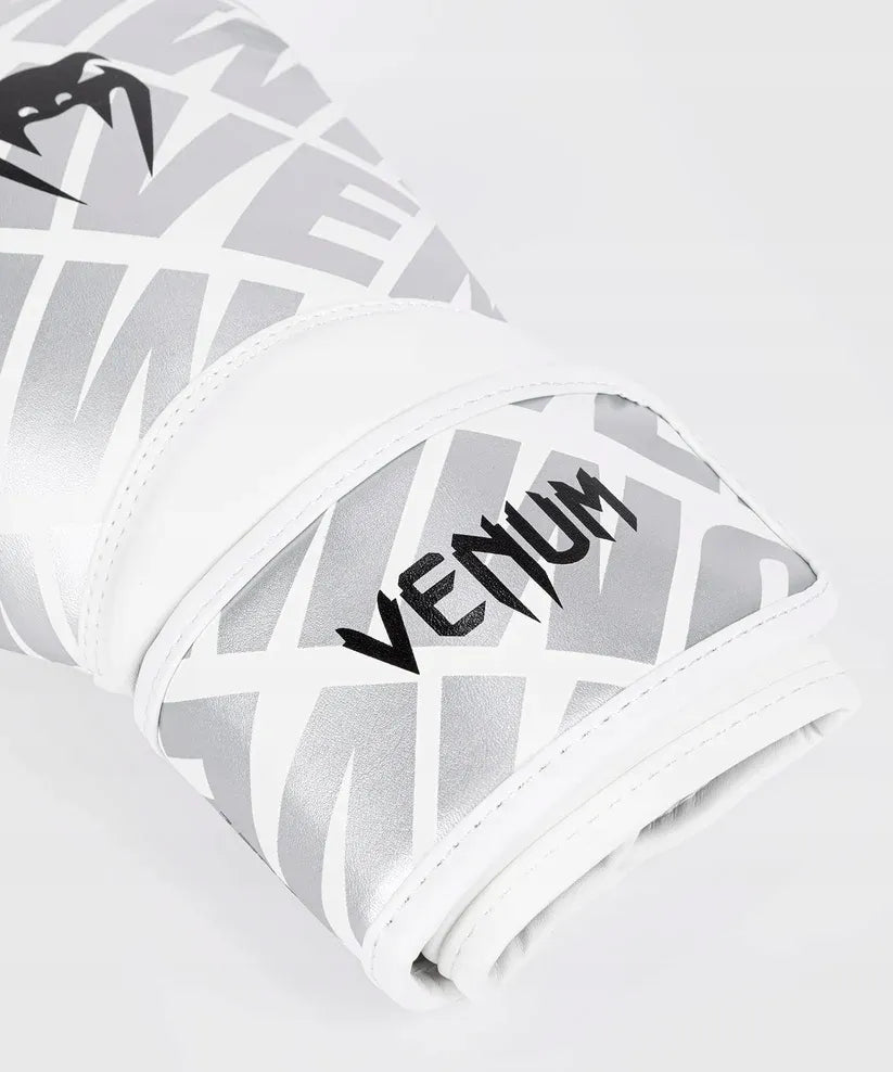 Venum Contender 1.5 XT bokso pirštinės, baltos / sidabrinės, 10 oz