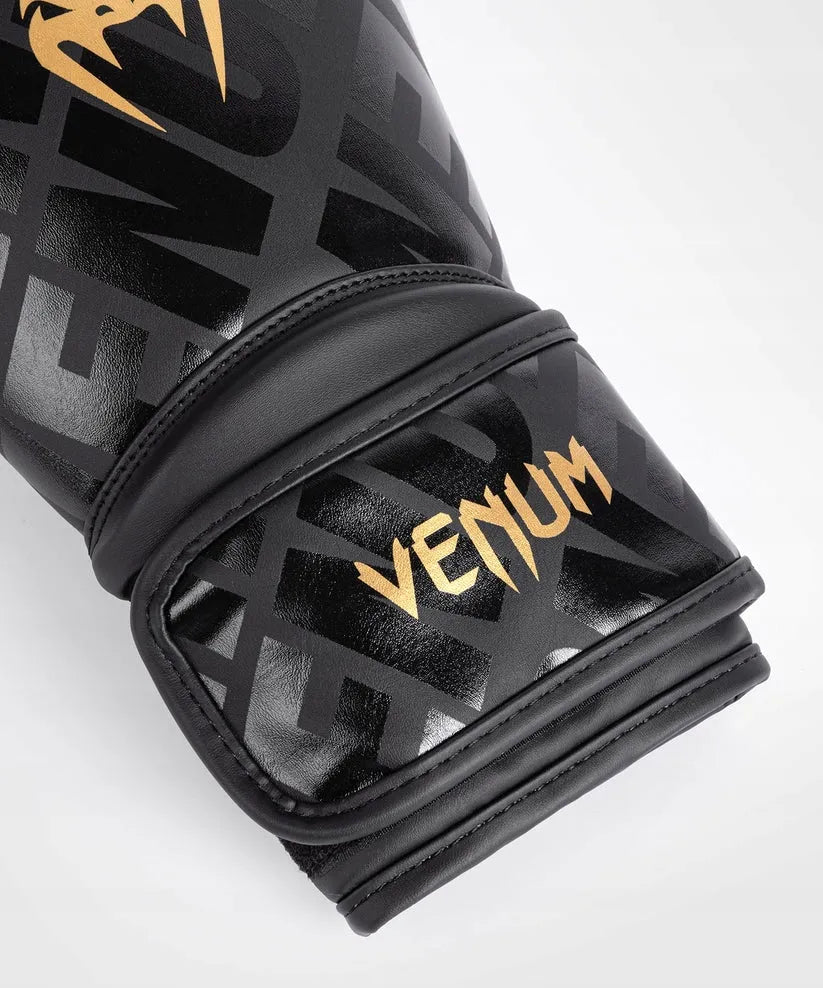 „Venum Contender 1.5 XT“ bokso pirštinės, juodos ir auksinės, 10 oz