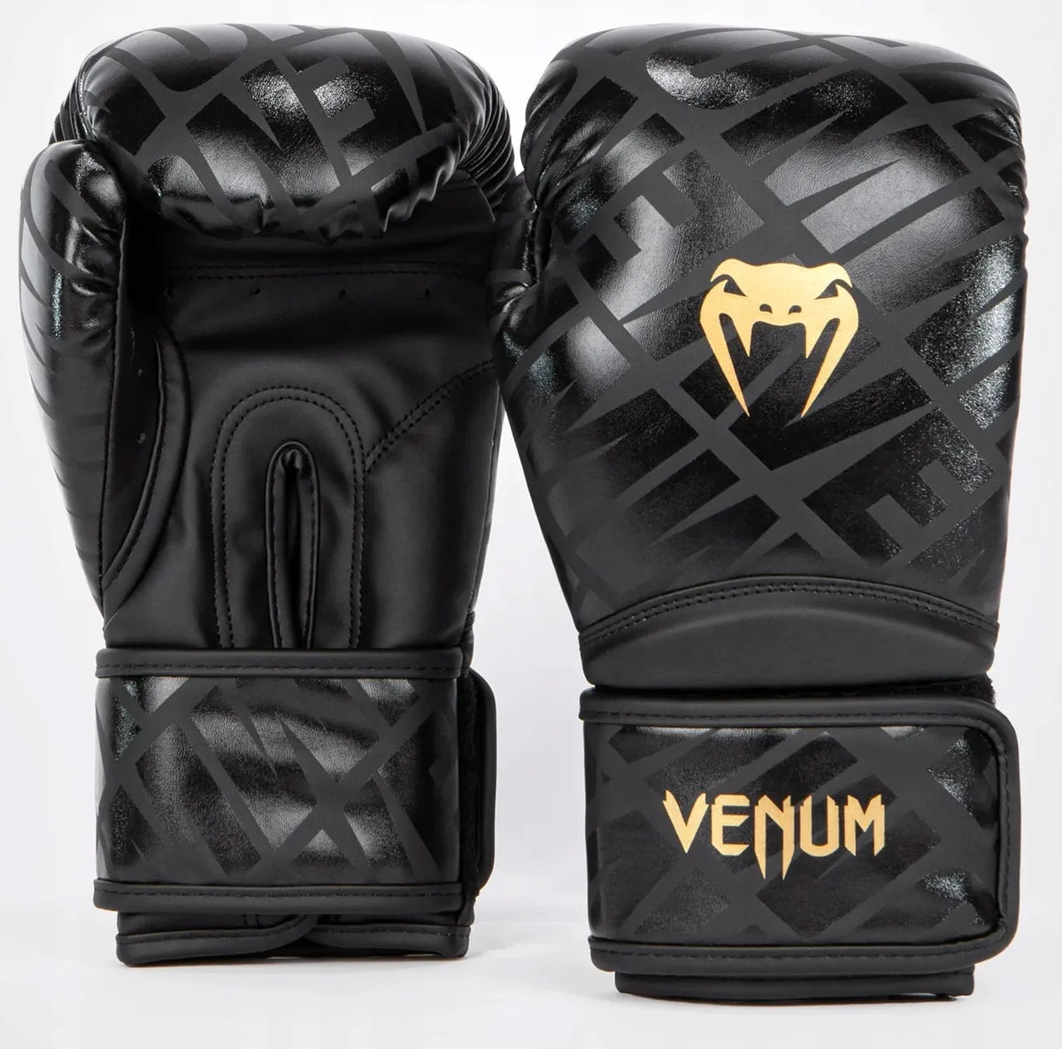 Venum Contender 1.5 XT bokso pirštinės, juodos ir auksinės, 12 oz