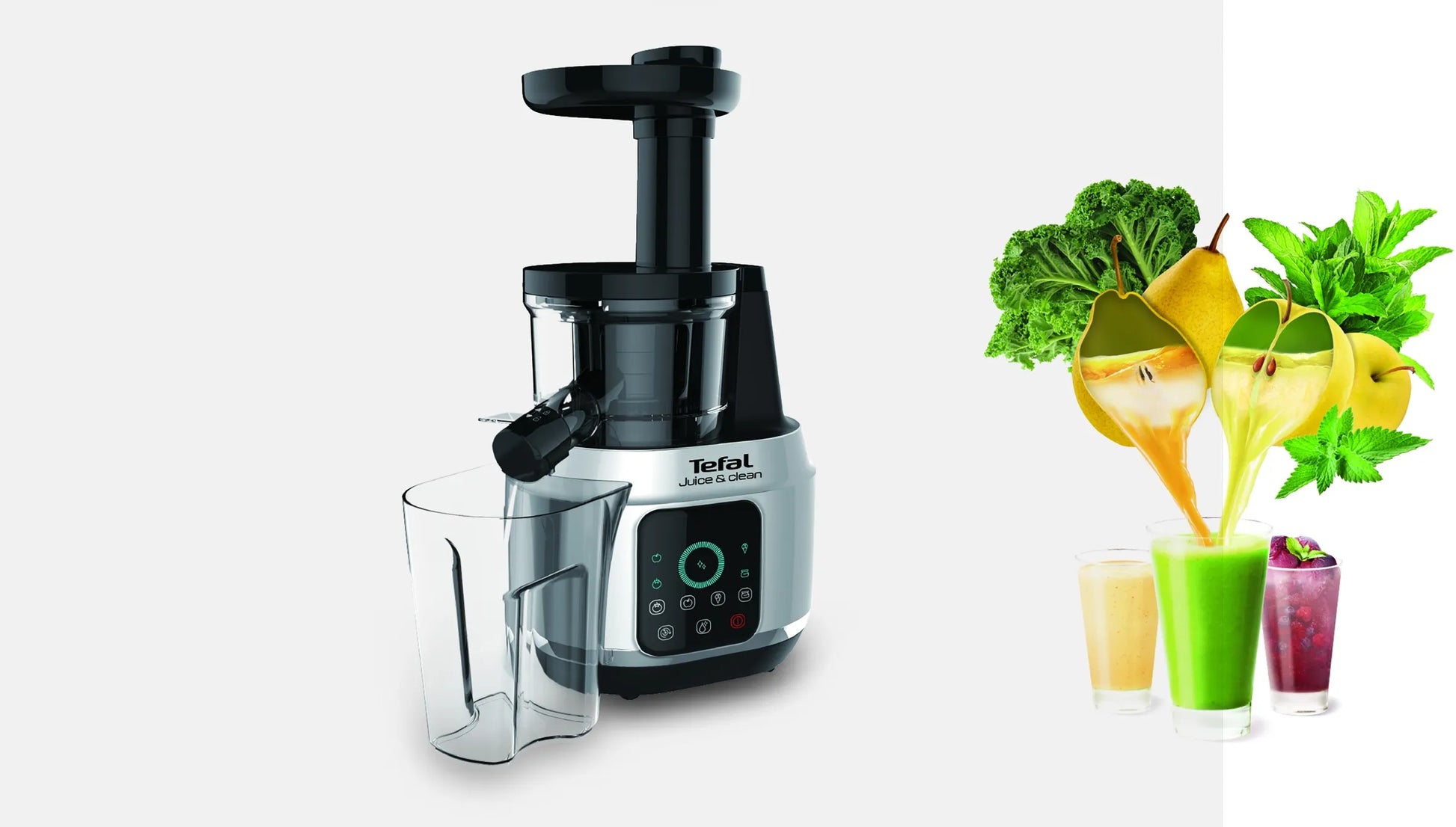 Vertikali lėtaeigė sulčiaspaudė Tefal ZC420E38 150 W Juice and Clean