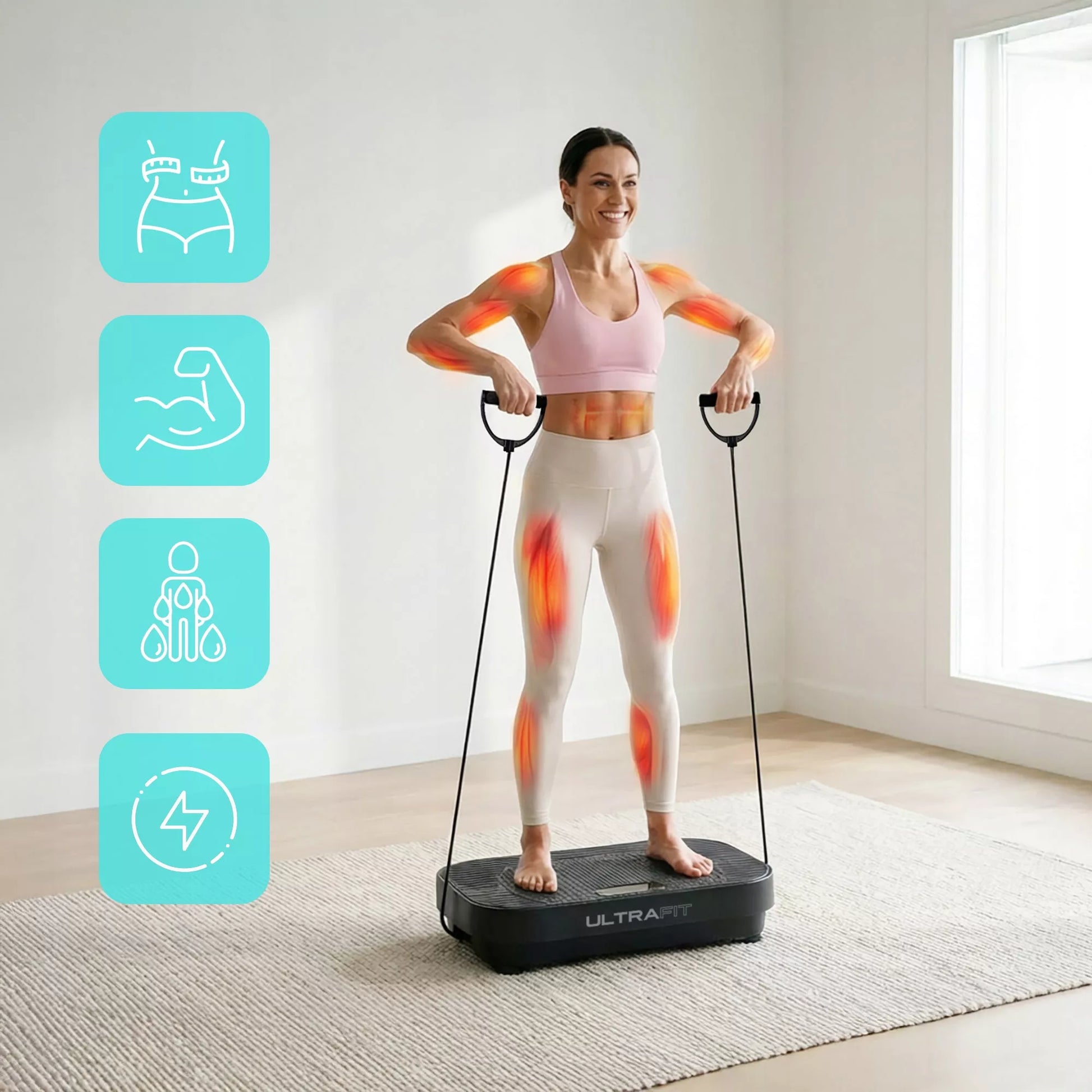 Vibracinė platforma Meteor iki 160 kg su nuotolinio valdymo pulteliu