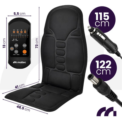 Vibracinis šildomas masažinis kilimėlis kėdei ir automobiliui MalTec SeatVibe