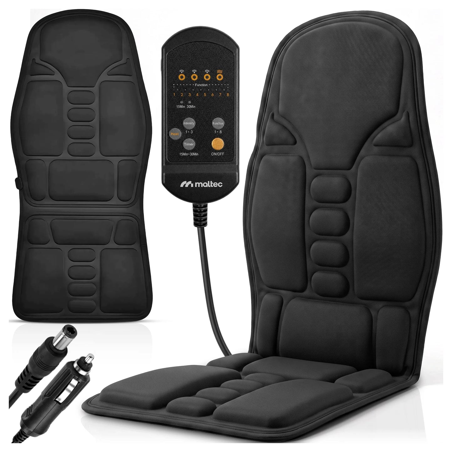 Vibracinis šildomas masažinis kilimėlis kėdei ir automobiliui MalTec SeatVibe