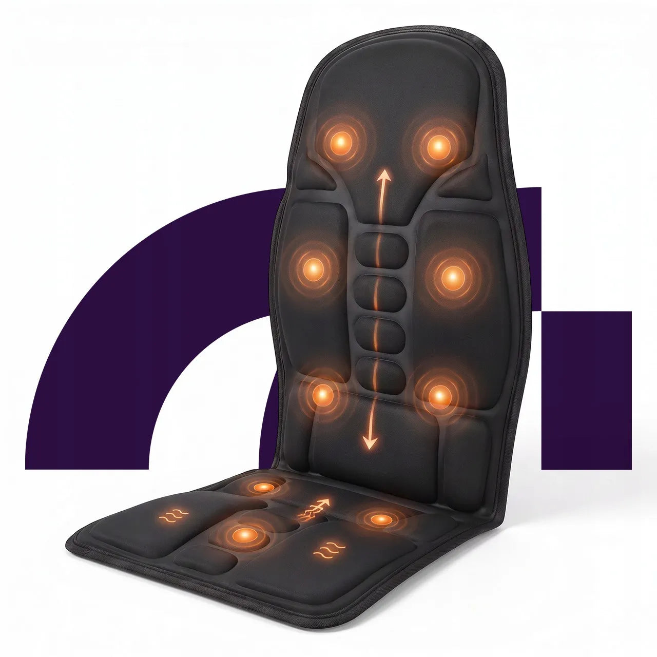 Vibracinis šildomas masažinis kilimėlis kėdei ir automobiliui MalTec SeatVibe