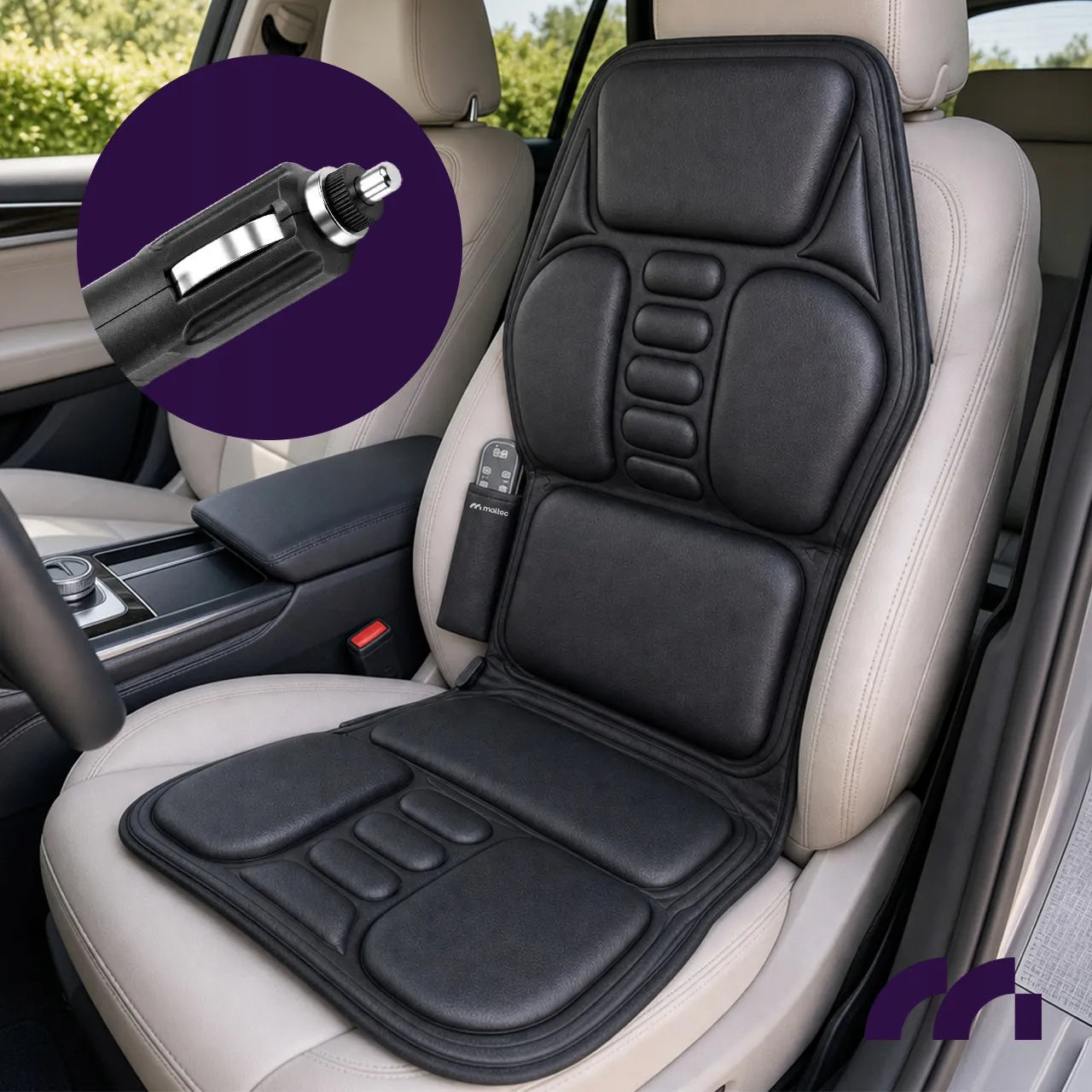 Vibruojantis masažinis kilimėlis kėdei su šildymo funkcija Maltec SeatVibe Lux