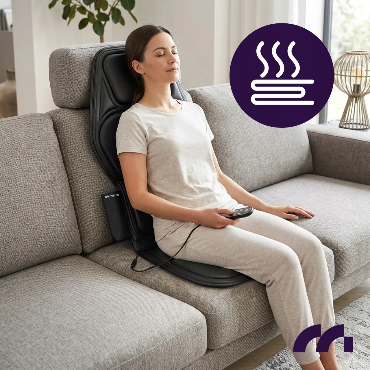 Vibruojantis masažinis kilimėlis kėdei su šildymo funkcija Maltec SeatVibe Lux