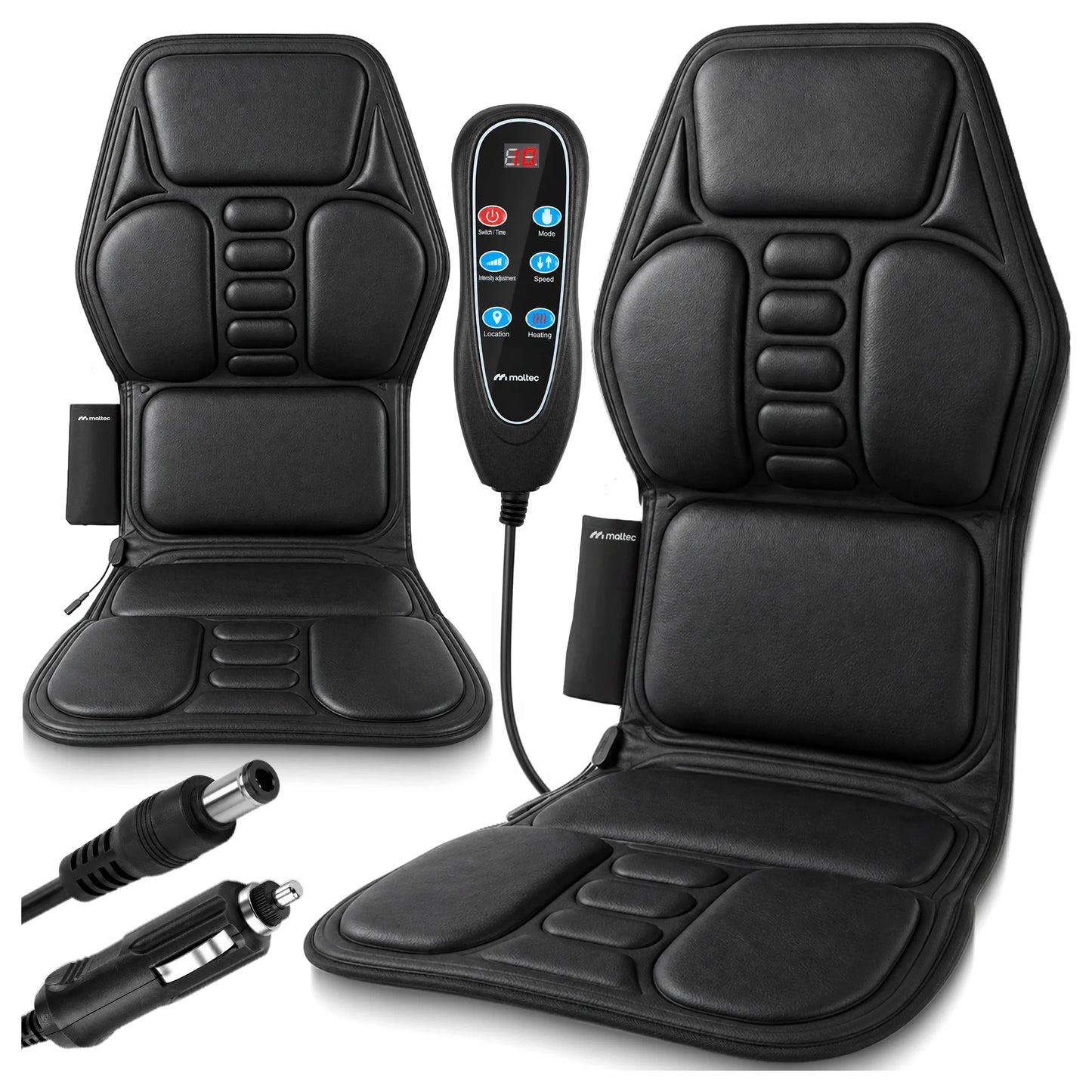 Vibruojantis masažinis kilimėlis kėdei su šildymo funkcija Maltec SeatVibe Lux