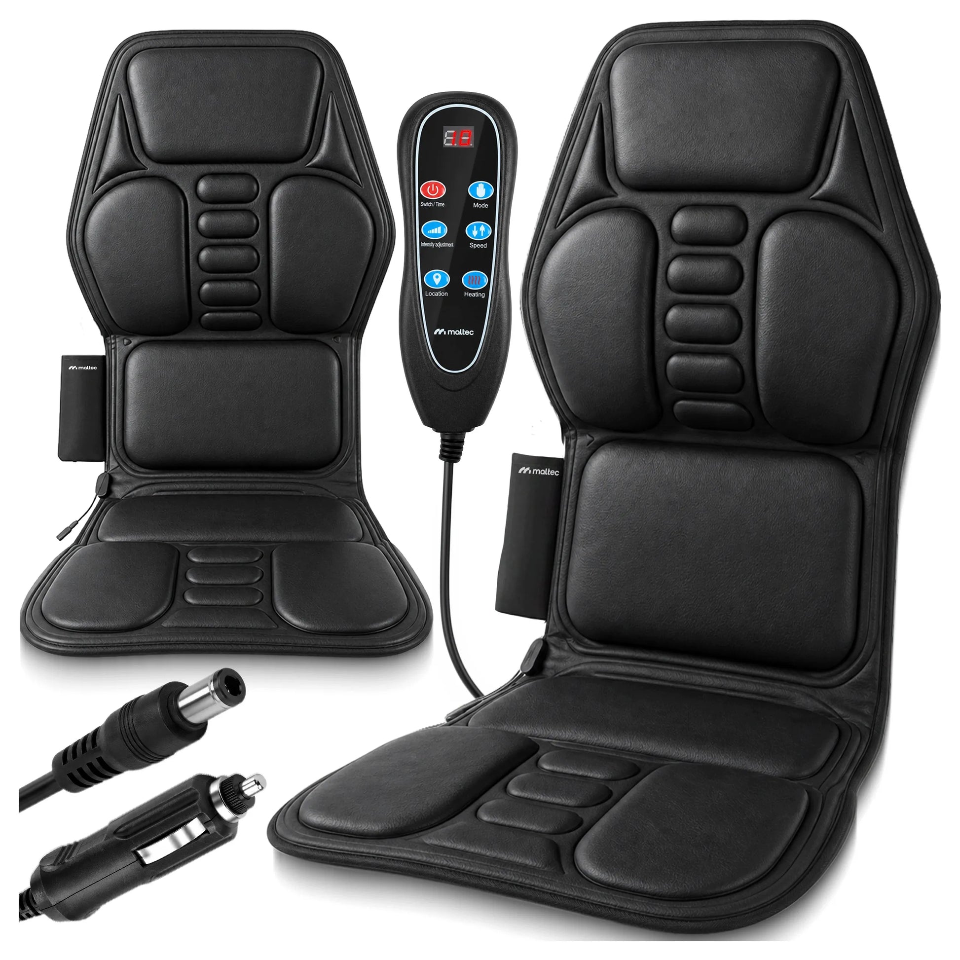 Vibruojantis masažinis kilimėlis kėdei su šildymo funkcija Maltec SeatVibe Lux