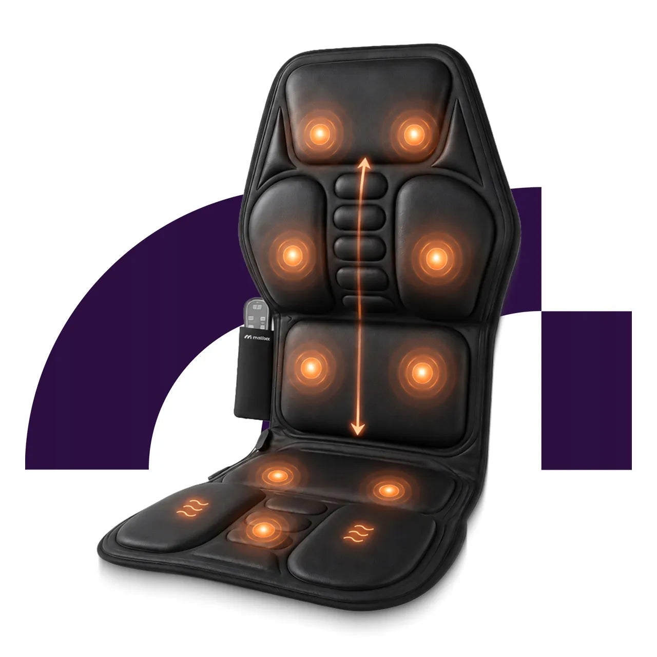 Vibruojantis masažinis kilimėlis kėdei su šildymo funkcija Maltec SeatVibe Lux