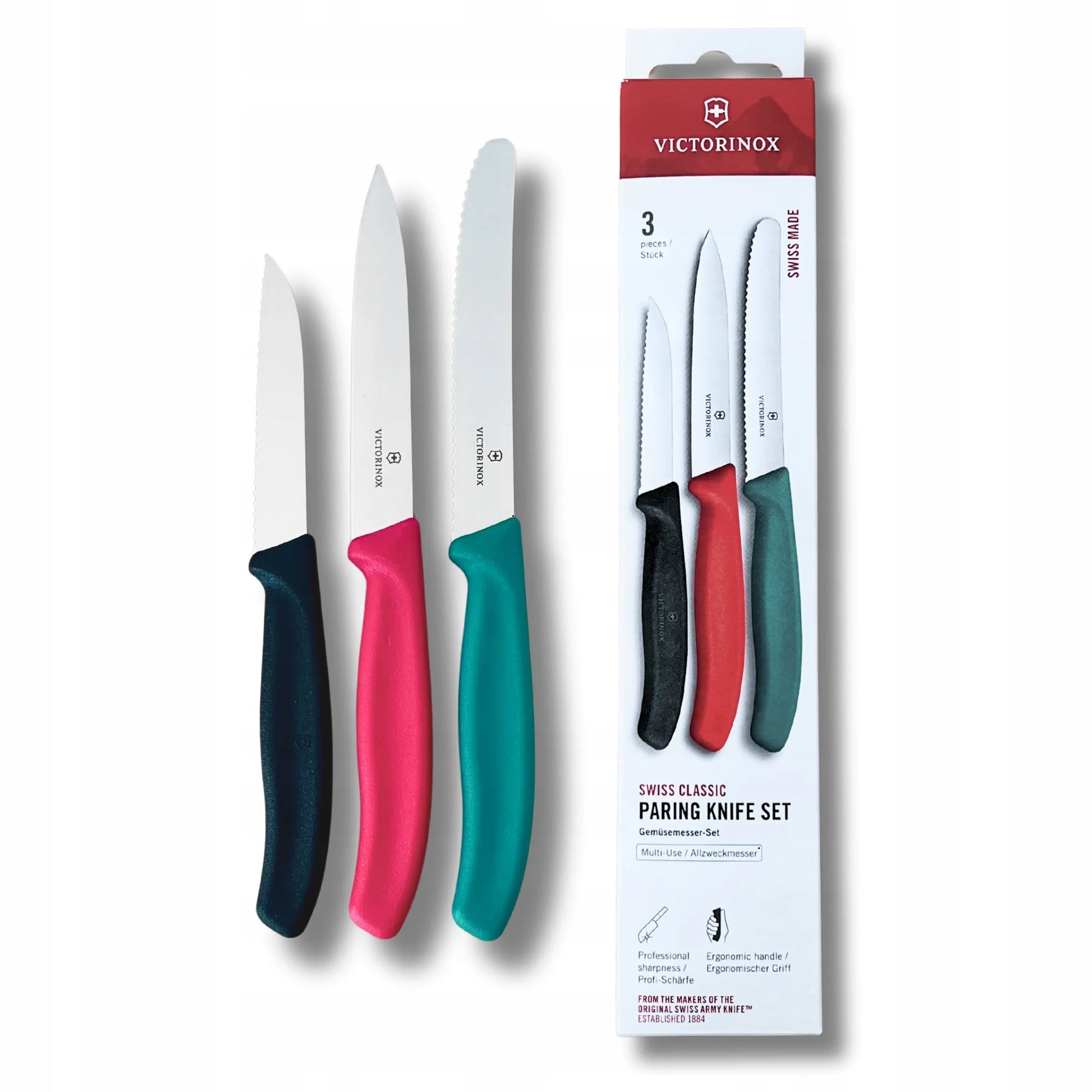 Victorinox peilių rinkinys 3 vnt. 6.7116.34C1 3 spalvų