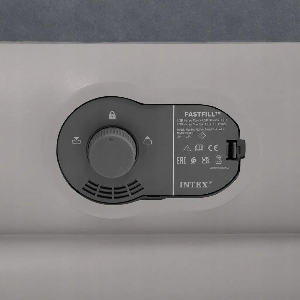 Vienvietis pripučiamas čiužinys INTEX 191 × 99 × 30 cm su integruotu elektriniu siurbliu