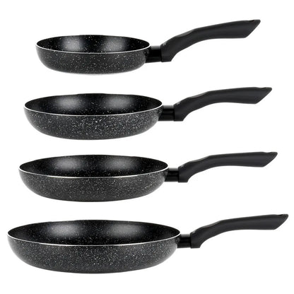 VILDE granitinės keptuvės, 4 vnt. rinkinys 16, 20, 24, 28 cm