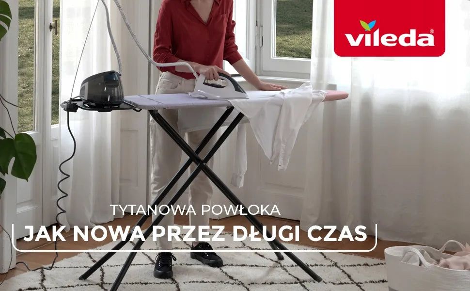 Vileda Diamond Plus stabili ir patvari lyginimo lenta su laikikliu, 120 cm