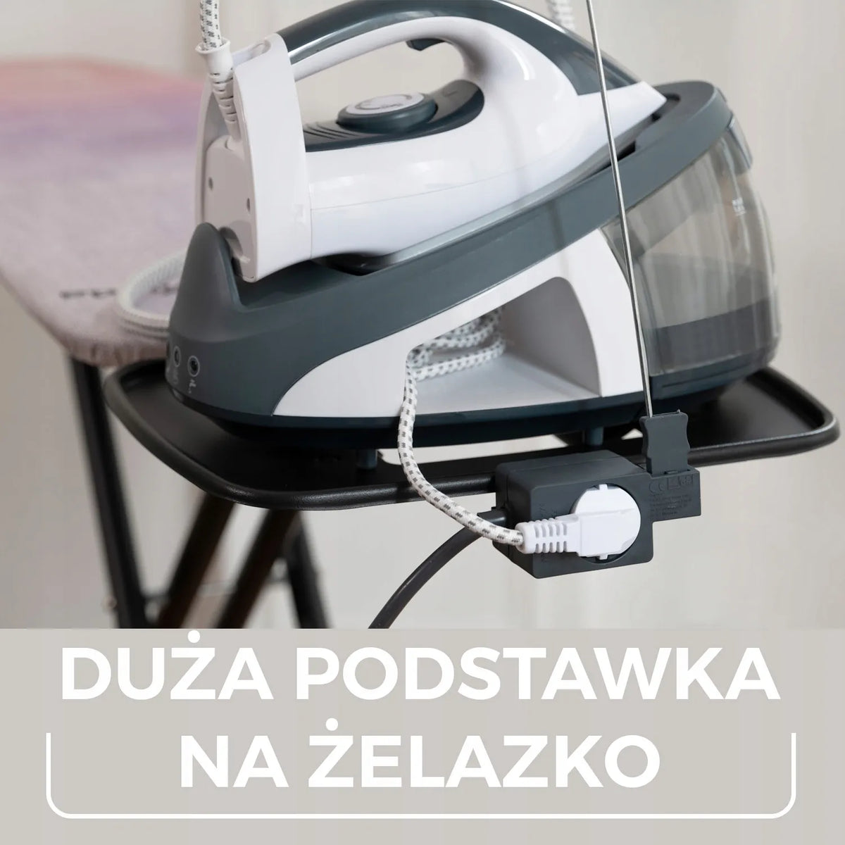 Vileda Diamond Plus stabili ir patvari lyginimo lenta su laikikliu, 120 cm