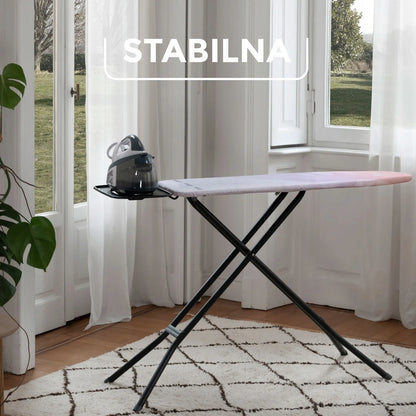 Vileda Diamond Plus stabili ir patvari lyginimo lenta su laikikliu, 120 cm