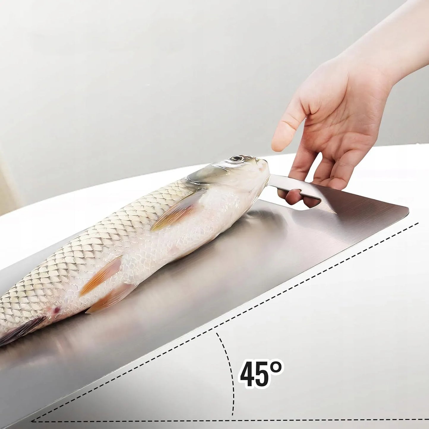 Virtuvinė pjaustymo lenta 36x25 cm nerūdijantis plienas 304 patvari dvipusė