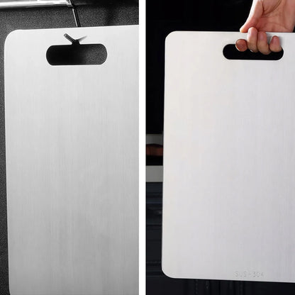 Virtuvinė pjaustymo lenta 36x25 cm nerūdijantis plienas 304 patvari dvipusė