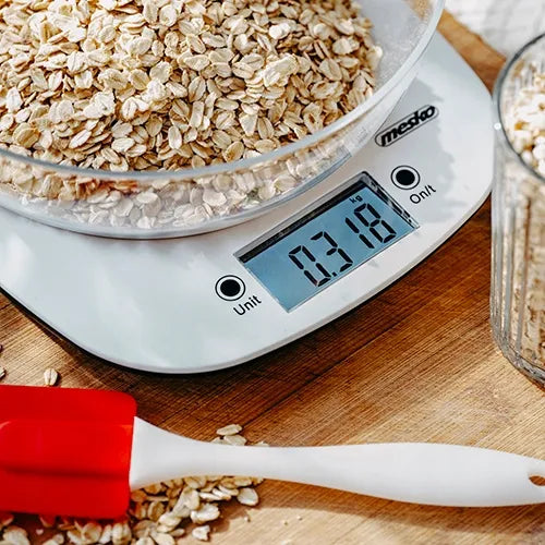 Virtuvinės svarstyklės su 1,4 l dubeniu, iki 5 kg, Mesko MS 3179, baltos