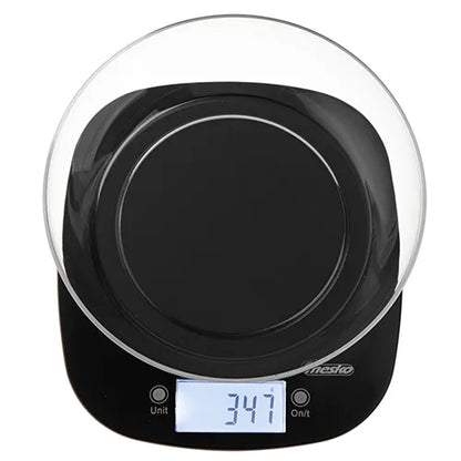 Virtuvinės svarstyklės su 1,4 l dubeniu, iki 5 kg, Mesko MS 3179, juodos, tikslios