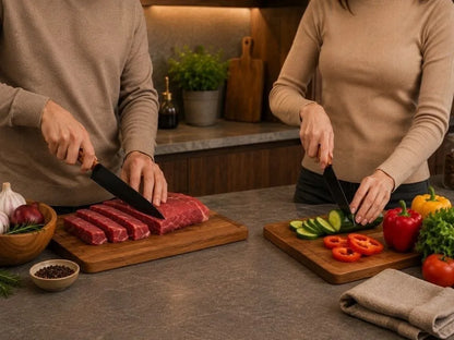 Virtuvinių peilių rinkinys su stovu, 6 dalių, su žirklėmis ir galąstuvu