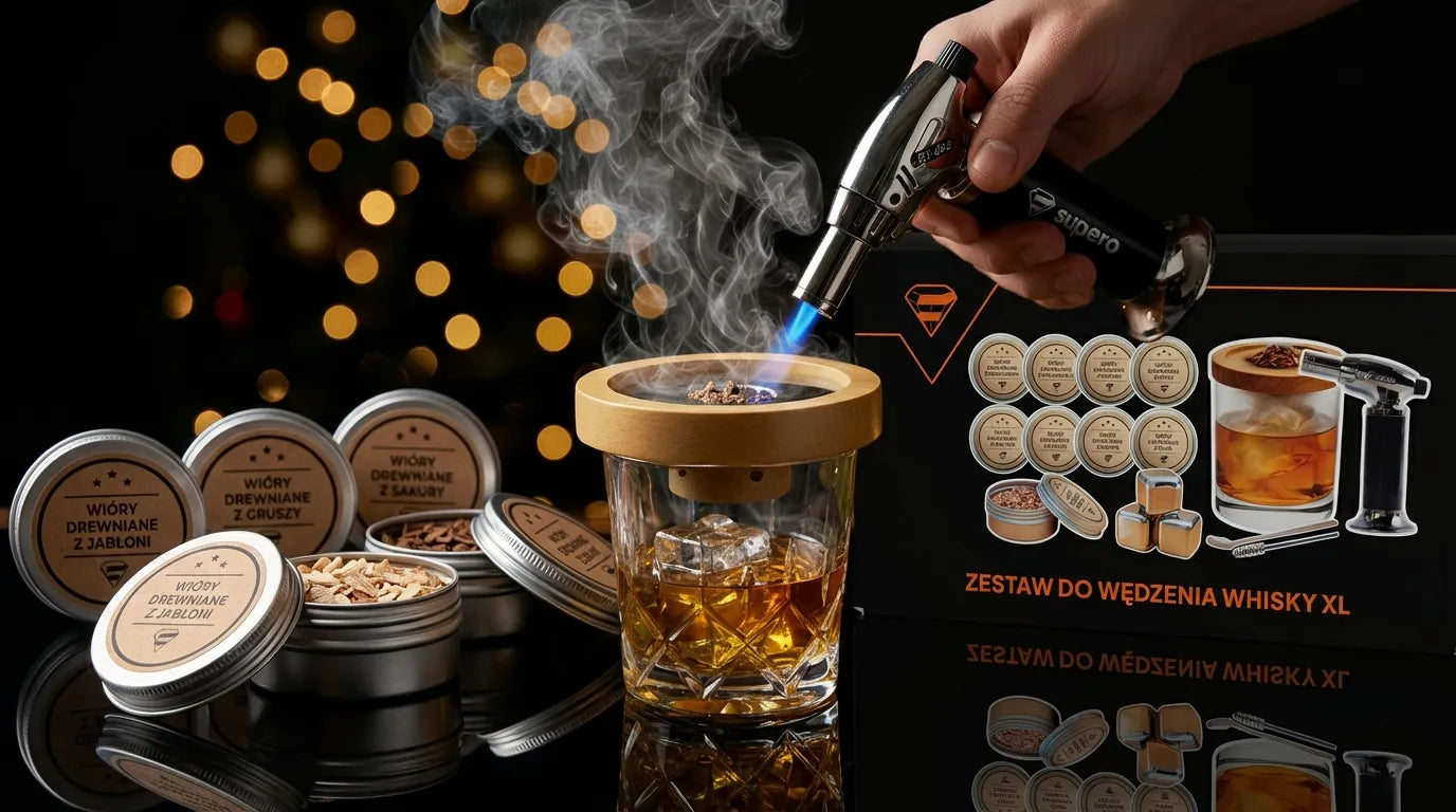 Viskio rūkymo rinkinys Whisky smoker XL Dovanų rinkinys jam 18 elementų