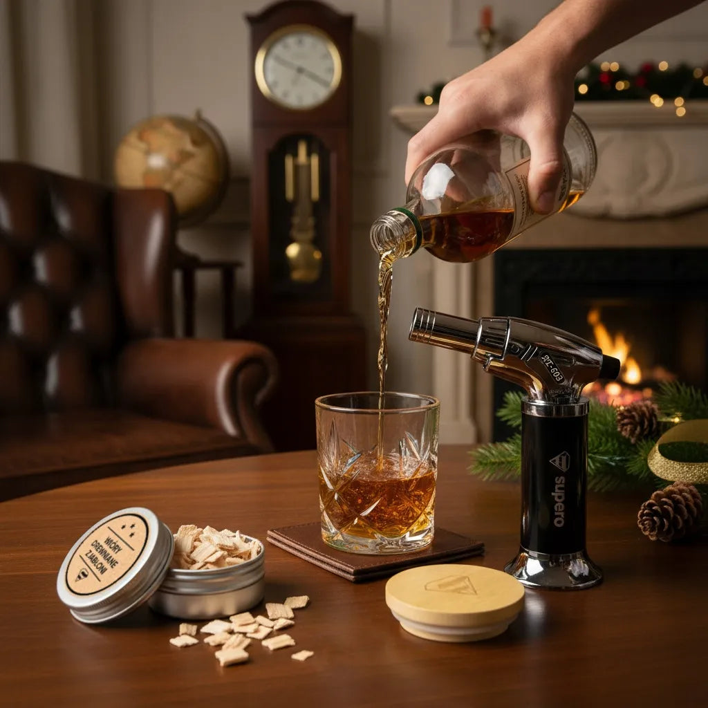 Viskio rūkymo rinkinys Whisky smoker XL Dovanų rinkinys jam 18 elementų