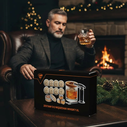 Viskio rūkymo rinkinys Whisky smoker XL Dovanų rinkinys jam 18 elementų