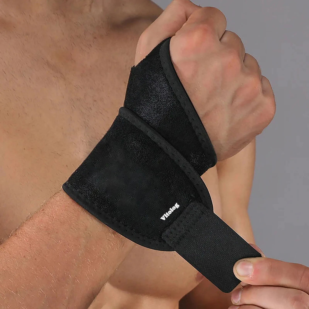 Vitolog elastinis riešo įtvaras – universali reguliuojama atraminė juosta rankai