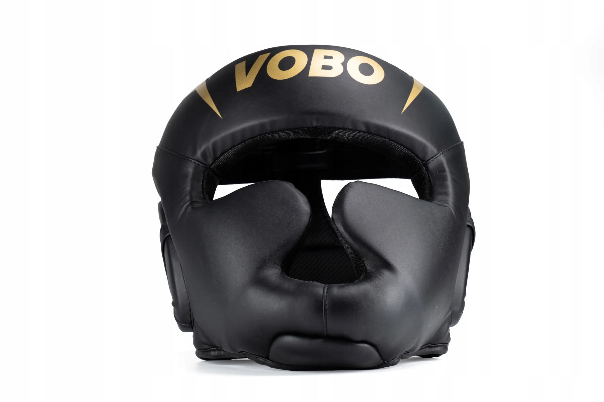 VOBO bokso šalmas juodas – sparringas / treniruotės – kikboksas Muay Thai – S dydis